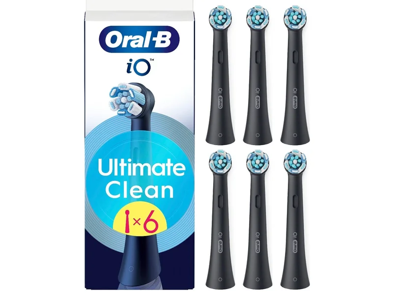 Product Image for Oral-B iO Ultimate Clean 6-pack - Svart - Borsthuvuden till eltandborstar | Webhallen