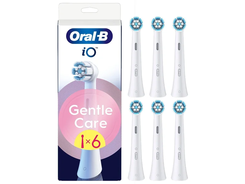 Product Image for Oral-B iO Gentle Care 6-pack - Vit - Borsthuvuden till eltandborstar | Webhallen
