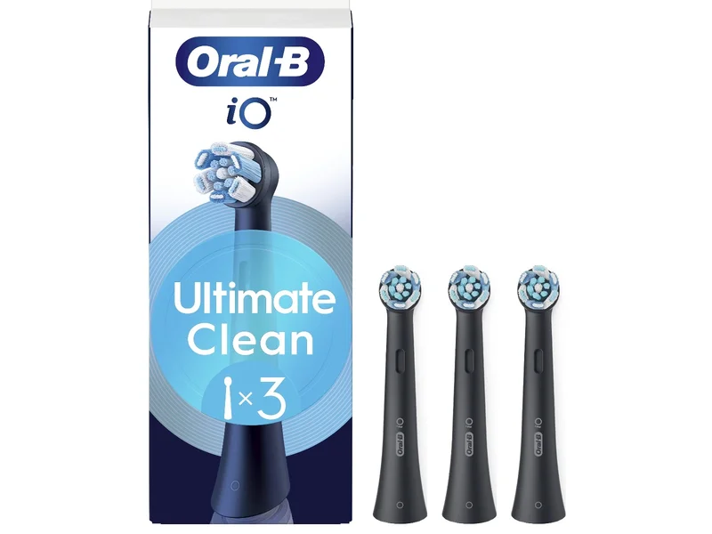 Product Image for Oral-B iO Ultimate Clean 3-pack - Svart - Borsthuvuden till eltandborstar | Webhallen