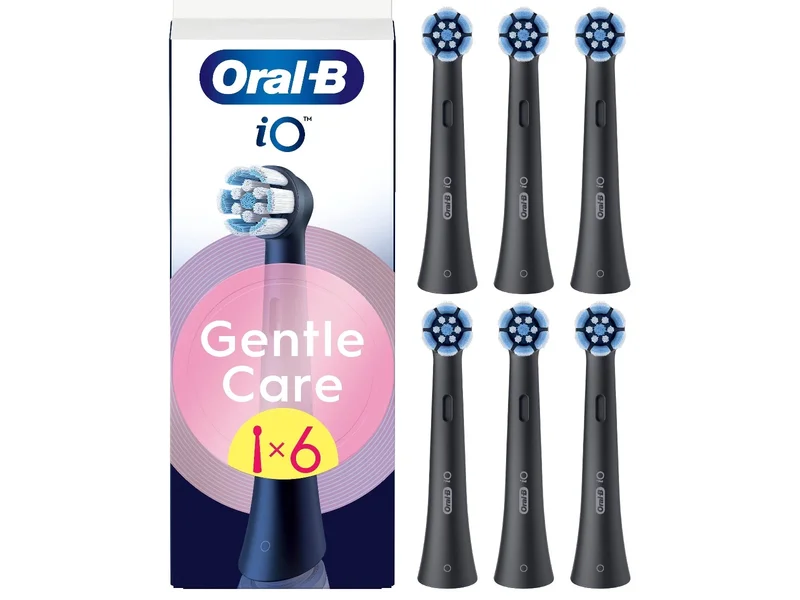 Product Image for Oral-B iO Gentle Care 6-pack - Svart - Borsthuvuden till eltandborstar | Webhallen
