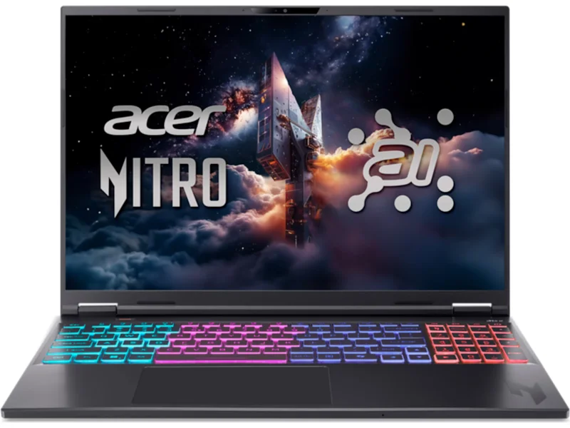 Product Image for Acer Nitro 16S AI AN16S / 16" / WQXGA / GeForce RTX 5070 Ti / Ryzen 7 350 / 32GB / 1TB - Gaming laptop | Webhallen