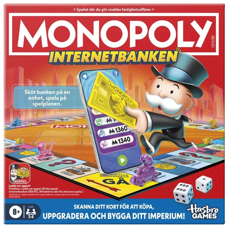 Product Image for Brädspel - Monopoly Internetbanken (Sv) - Brädspel | Webhallen