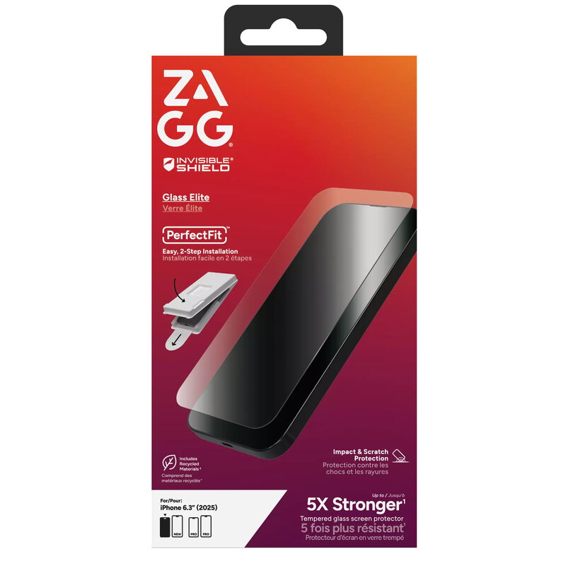 Zagg InvisibleShield Glass Elite iPhone 17 Screen Protector