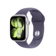 Watch Series 11 GPS 42mm Silver Aluminium Case med Purple Fog Sport Band - M/L