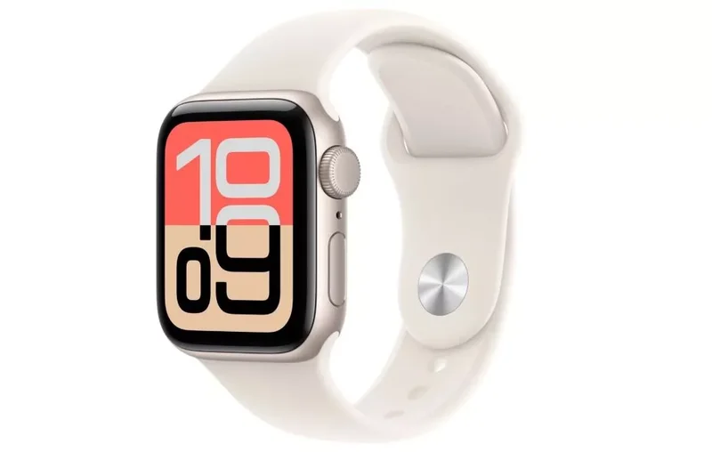 Product Image for Apple Watch SE 3 GPS 40mm Starlight Aluminium Case med Starlight Sport Band - S/M - Apple Watch SE | Webhallen