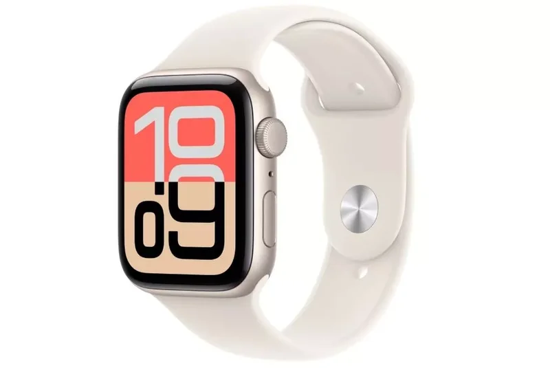 Product Image for Apple Watch SE 3 GPS 44mm Starlight Aluminium Case med Starlight Sport Band - M/L - Apple Watch SE | Webhallen