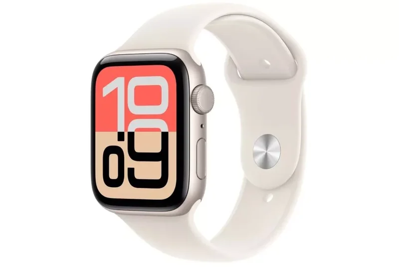 Product Image for Apple Watch SE 3 GPS 44mm Starlight Aluminium Case med Starlight Sport Band - S/M - Apple Watch SE | Webhallen