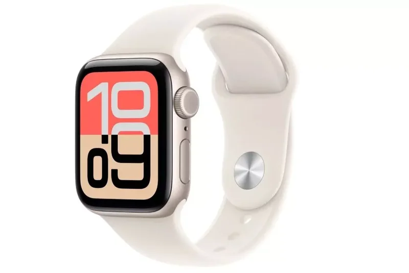 Product Image for Apple Watch SE 3 GPS + Cellular 40mm Starlight Aluminium Case med Starlight Sport Band - M/L - Apple Watch SE | Webhallen