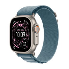 Watch Ultra 3 GPS + Cellular 49mm Natural Titanium Case med Light Blue Alpine Loop - (M)