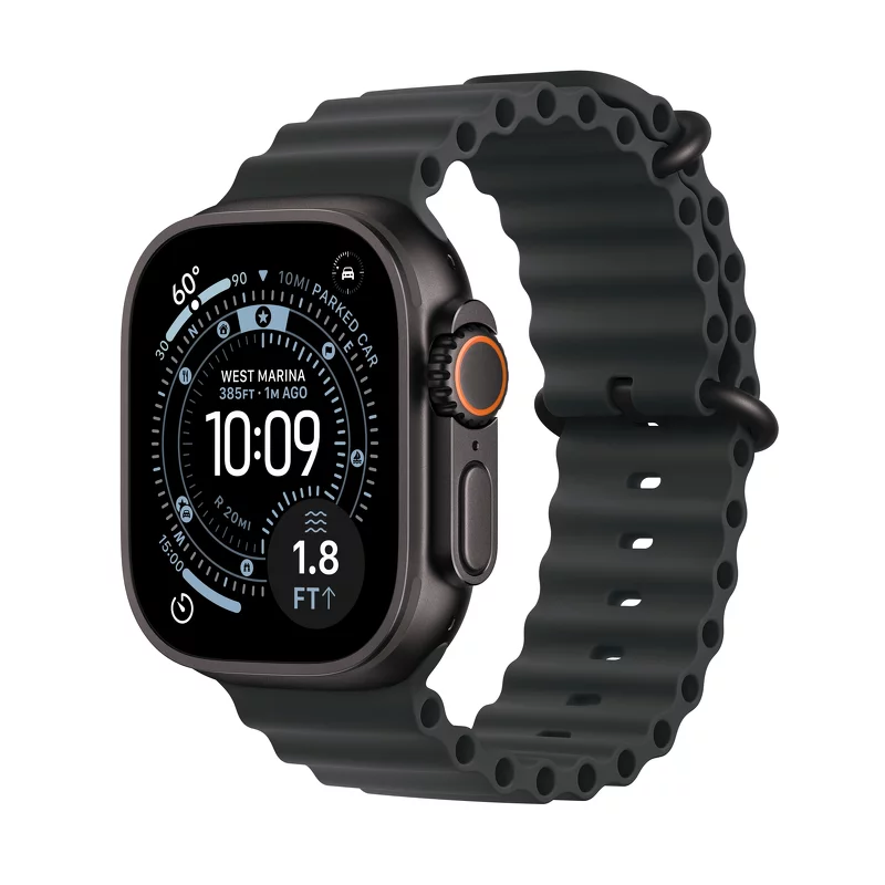 Product Image for Apple Watch Ultra 3 GPS + Cellular 49mm Black Titanium Case med Black Ocean Band