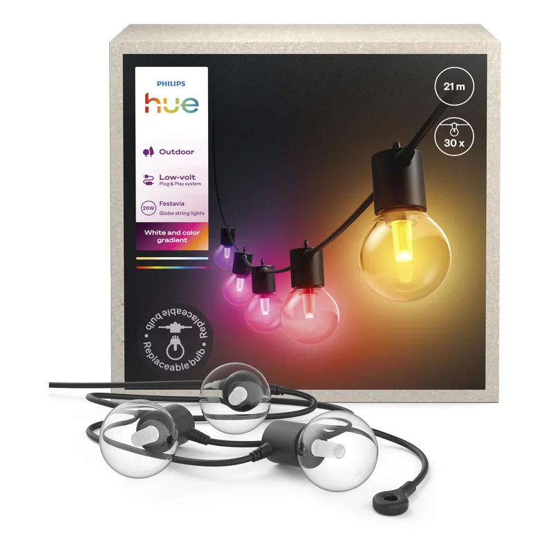 Product Image for Philips Hue Festavia globe string 21m 30bulb EU - Belysning | Webhallen