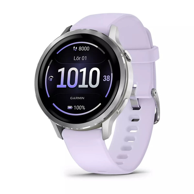 Garmin Venu 4 - 41 mm, Smartwatch, Silver W/ Periwinkle Band