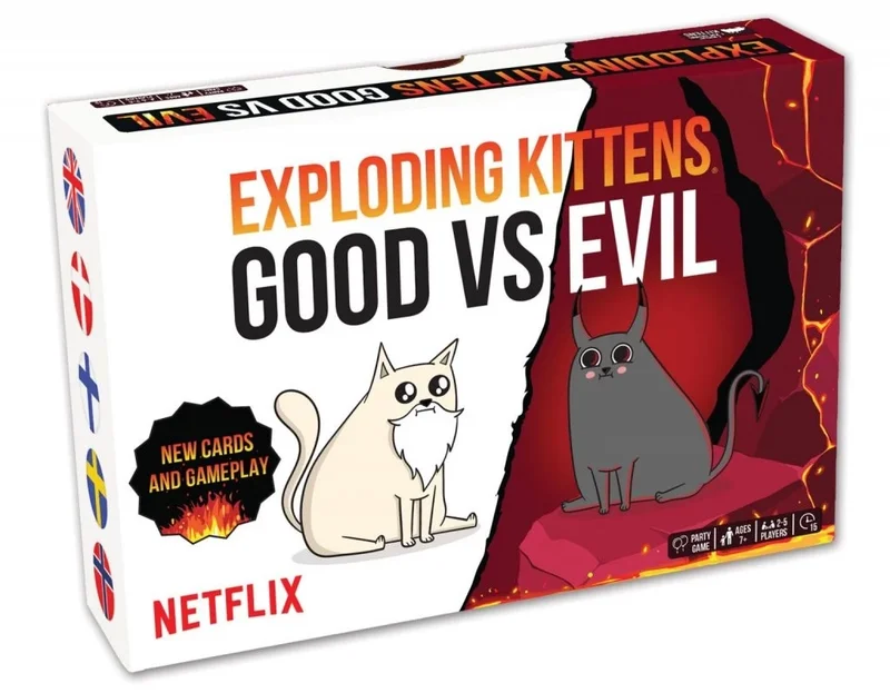 Product Image for Brädspel - Exploding Kittens Good vs Evil (Nordic) - Kortspel | Webhallen