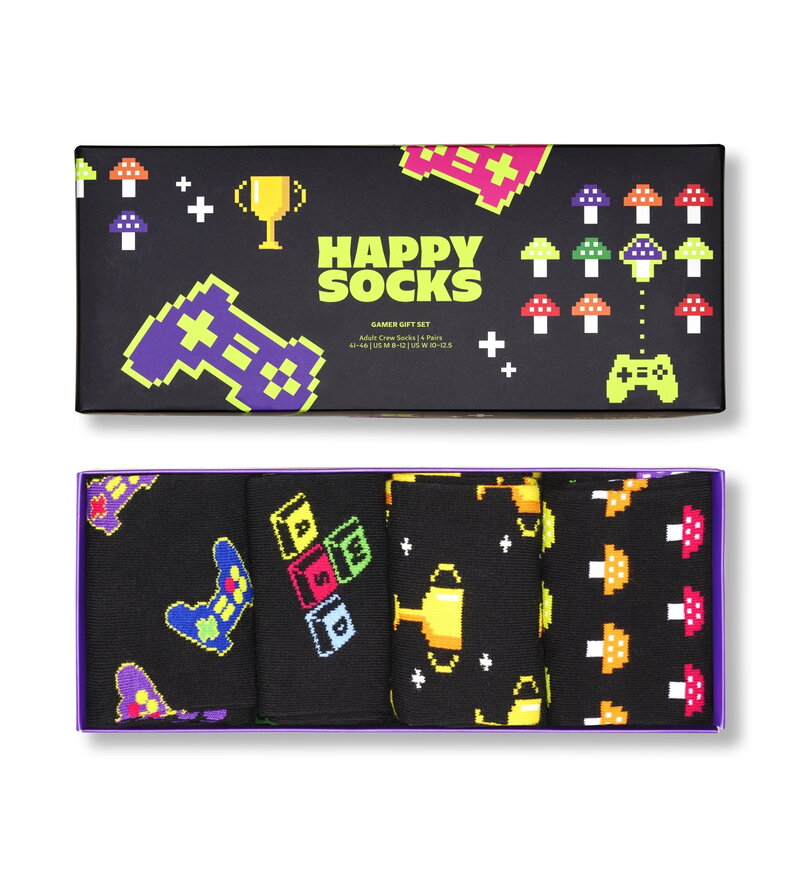 Happy Socks 4-Pack Gamer Socks Gift Set 41-46