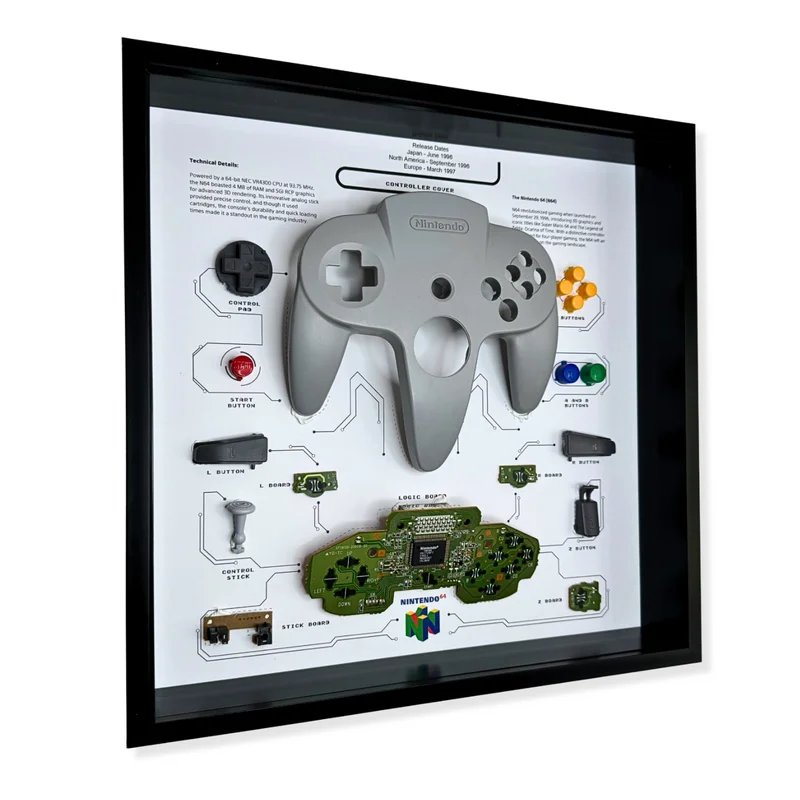 Product Image for GRC Retro Art Tavla Nintendo N64 Controller Display - Grey - Lampor & Heminredning | Webhallen