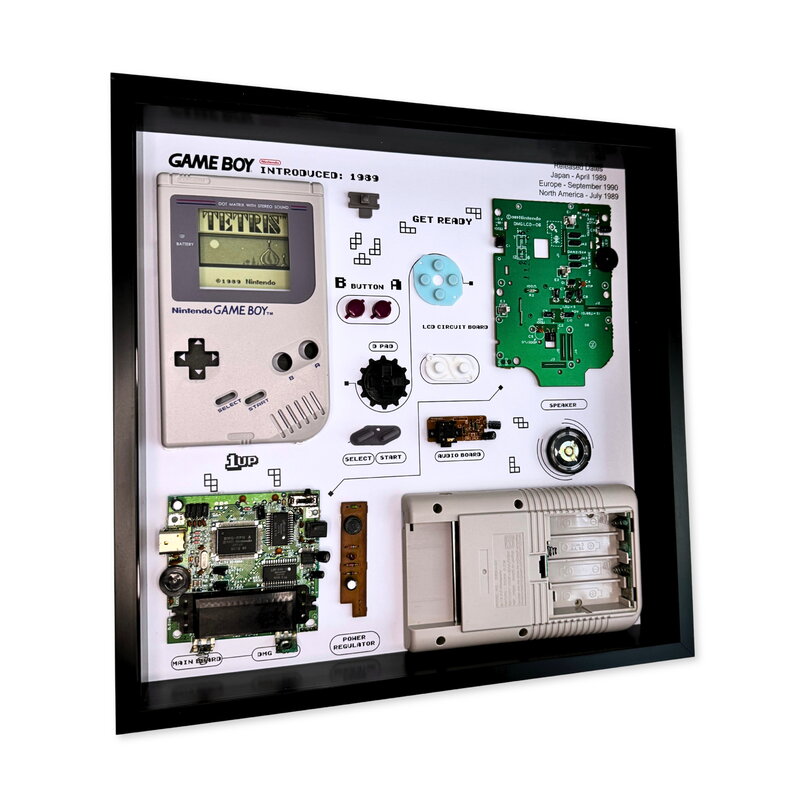 GRC Retro Art Tavla Nintendo Gameboy Original DMG 01 Console Display - Grey
