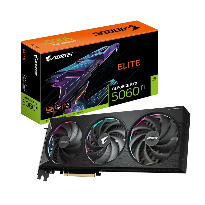 Product Image for Gigabyte GeForce RTX 5060 Ti AORUS ELITE 16GB - GeForce RTX | Webhallen