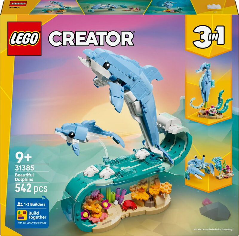 LEGO Creator Havsdjur: vackra delfiner 31385