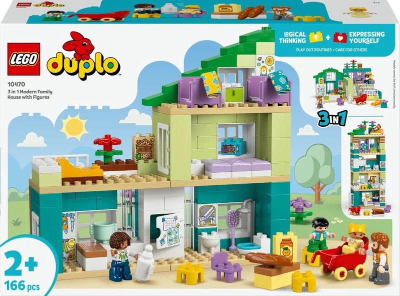 Product Image for LEGO DUPLO Town 3 i 1 Modern familjevilla med figurer 10470