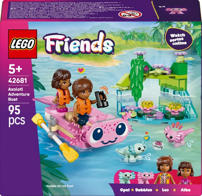 Product Image for LEGO Friends Äventyrsbåt med axolotler 42681