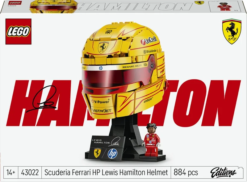 Product Image for LEGO Editions Formula 1 Scuderia Ferrari HP Lewis Hamilton hjälm 43022
