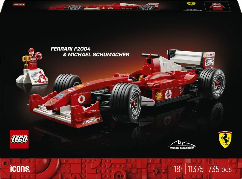 Product Image for LEGO Icons Ferrari F2004 & Michael Schumacher 11375