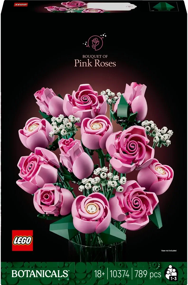 Product Image for LEGO Botanicals Bukett med rosa rosor 10374