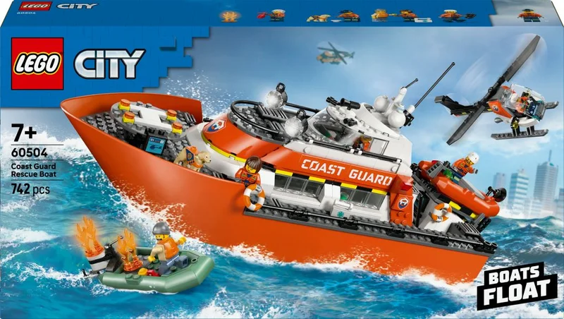 Product Image for LEGO City Kustbevakningens räddningsbåt och helikopter 60504