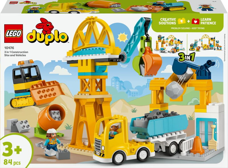 LEGO DUPLO Town 3 i 1 Byggarbetsplats och fordon 10476