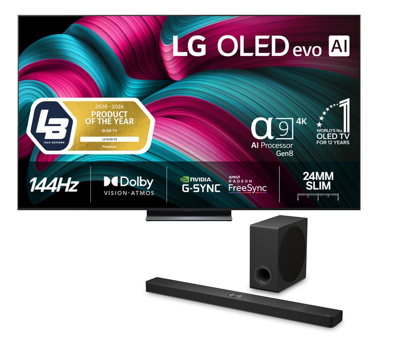 Product Image for LG 77'' OLED77C54LA + LG Soundbar NS90TY