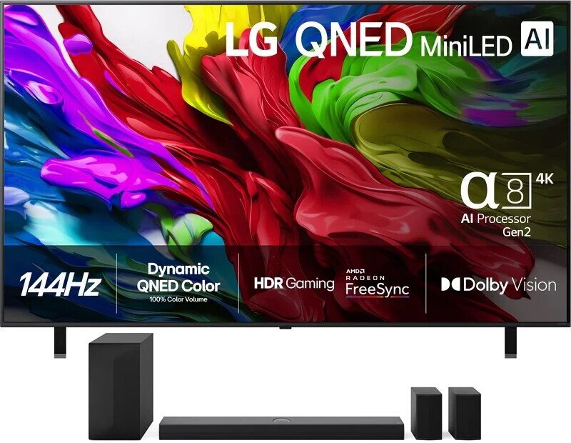 LG 65" 65QNED85A6C + LG Soundbar NS70TR