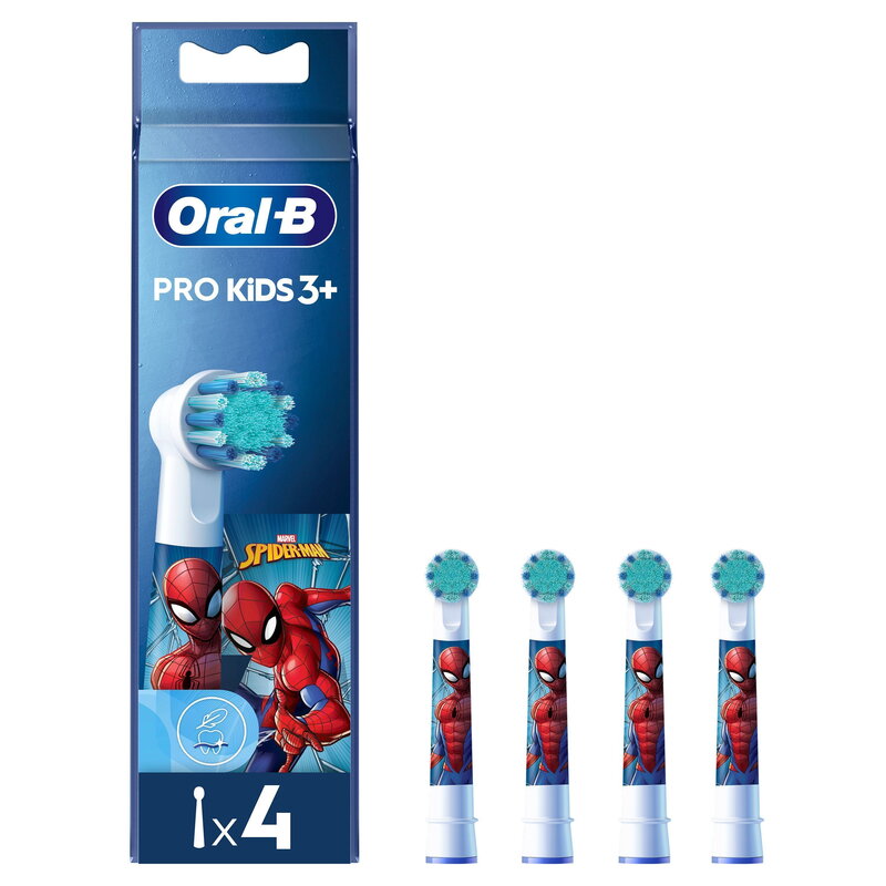 Oral-B Pro Kids 3+ Spider-Man Borsthuvuden 4-pack