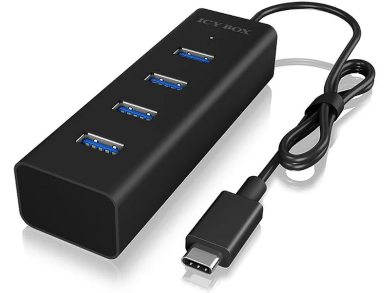 Product Image for ICY BOX Type-C to 4-Port USB-A 3.0 Hub - USB-Hubbar | Webhallen