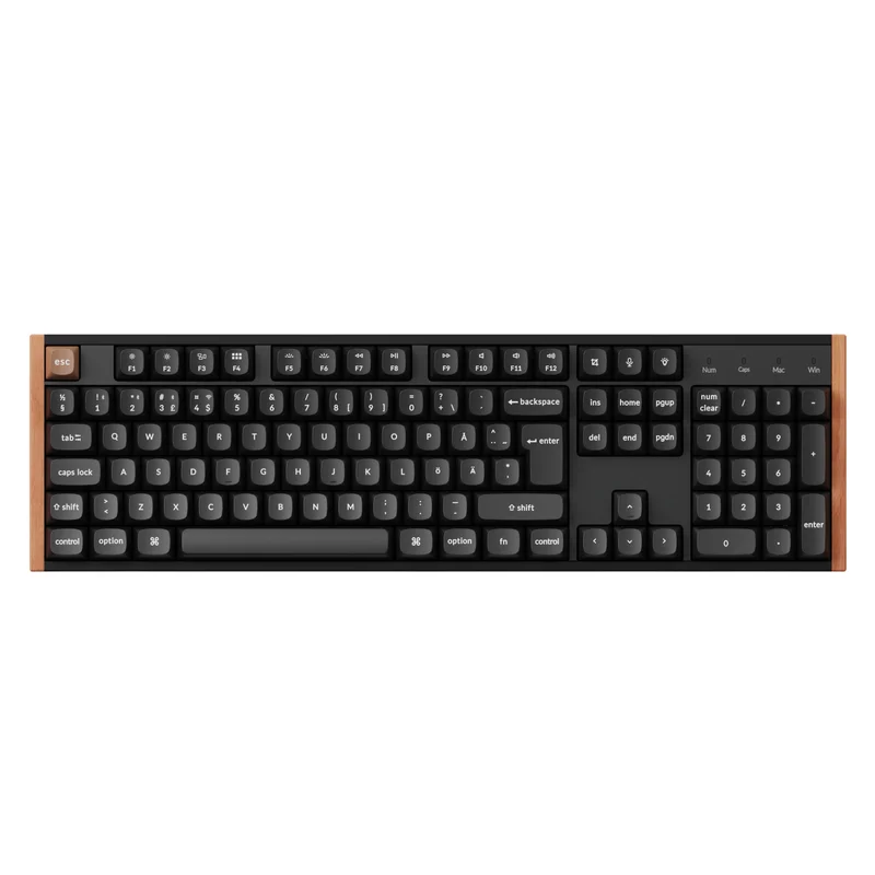 Product Image for Keychron K10 HE SE Wireless Tri-Mode Hot Swap QMK Gateron 2.0 - Purple Magnetic Switch Wood Black - Gamingtangentbord | Webhallen