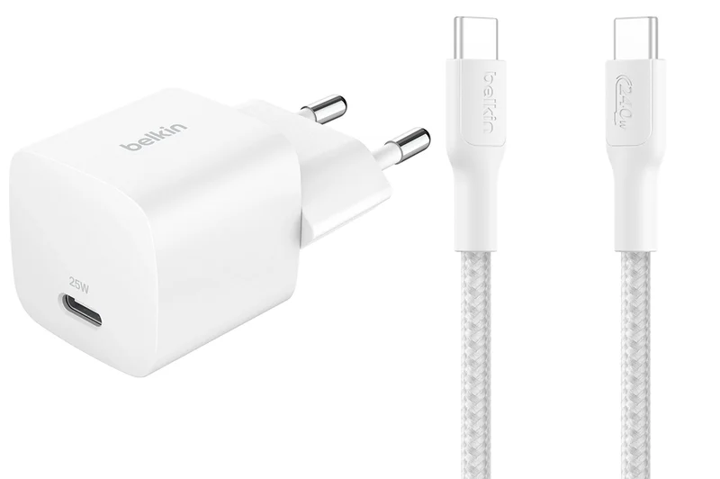 Product Image for Belkin BoostCharge USB-C 25W + Belkin BoostCharge USB-C till USB-C (2m) - USB-C | Webhallen