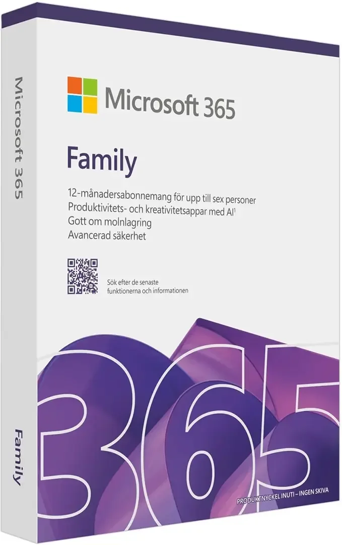 Product Image for Microsoft 365 Family - 1 år / Upp till 6 personer - Office | Webhallen