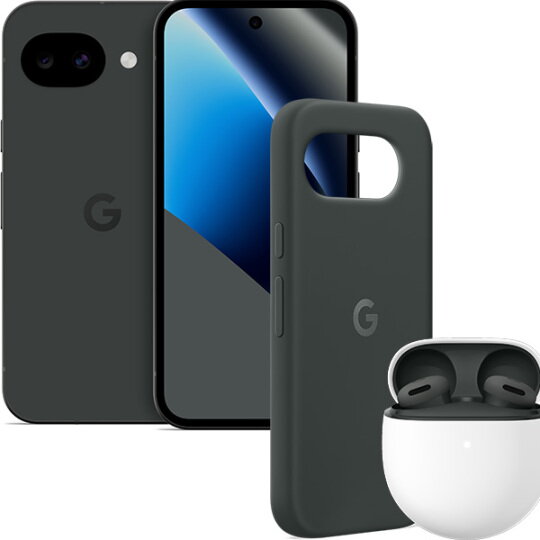 Google Pixel 10a 256GB - Obsidian + Case Obsidian + Buds 2a