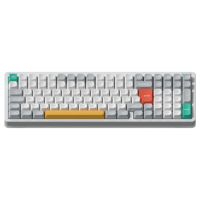 NuPhy Halo96 V2 Ionic White with Raspberry Switch