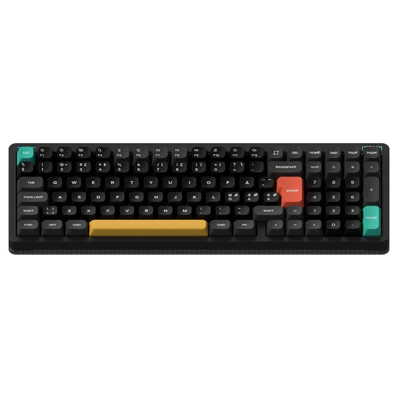 Product Image for NuPhy Halo96 V2 Obsidian Black with Lemon Switch - Mekaniska | Webhallen