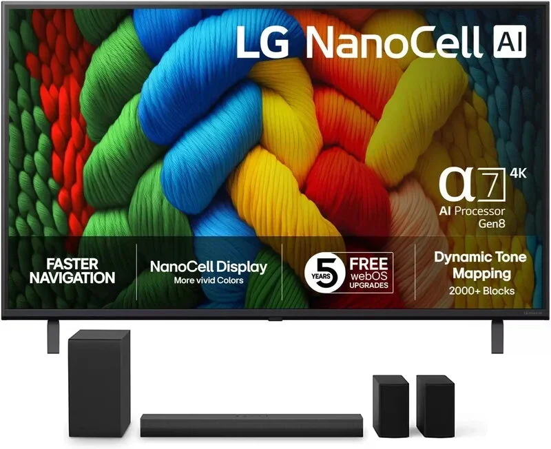 Product Image for LG 43'' 43NANO80A6B + LG Soundbar NS40TR