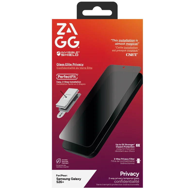 Product Image for InvisibleShield Glass Elite Privacy Samsung Galaxy S26+