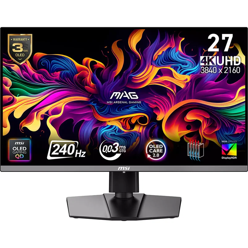 Product Image for MSI MAG 272UP / 27" / QD-OLED / 3840x2160 / 240 Hz / 0.03ms / 2xHDMI/DP/USB-C - Gamingskärm | Webhallen