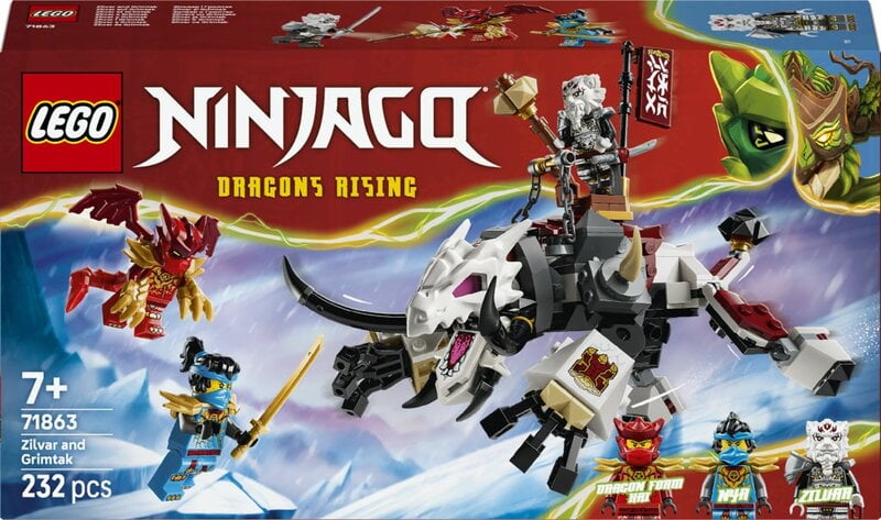 LEGO Ninjago Zilvar och drakodjuret Grimtak 71863