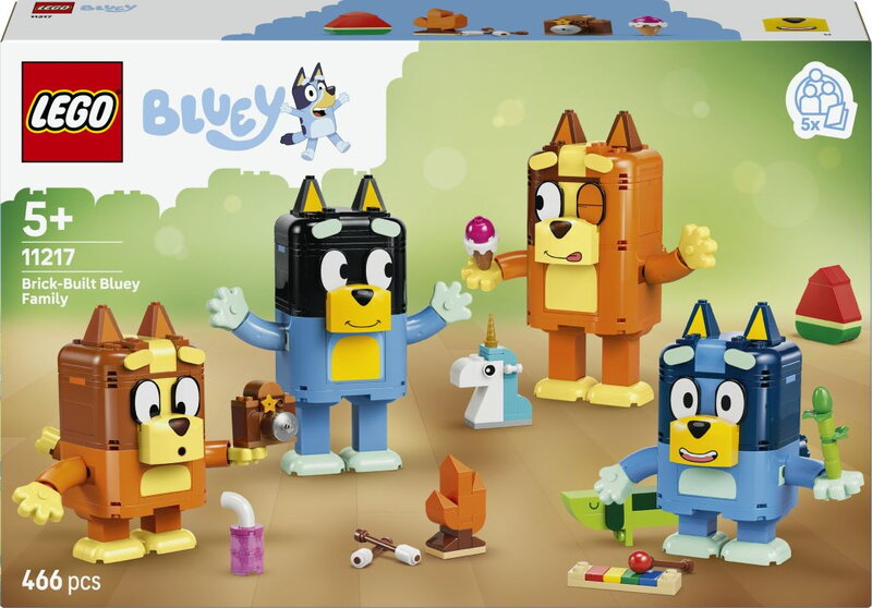 LEGO Bluey Klossbyggd Bluey och familj 11217