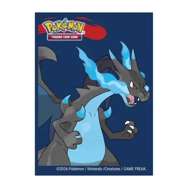 Product Image for Ultra Pro Pokemon Mega Charizard X Sleeves (65 st) - Standard Sleeves | Webhallen