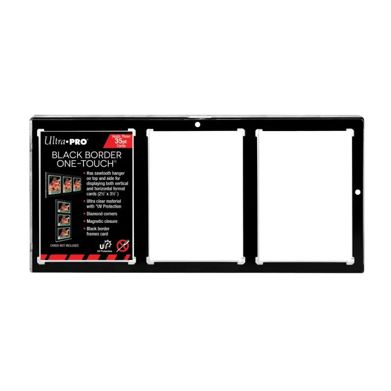 Ultra Pro 3-Card Black Border Magnetic Holder