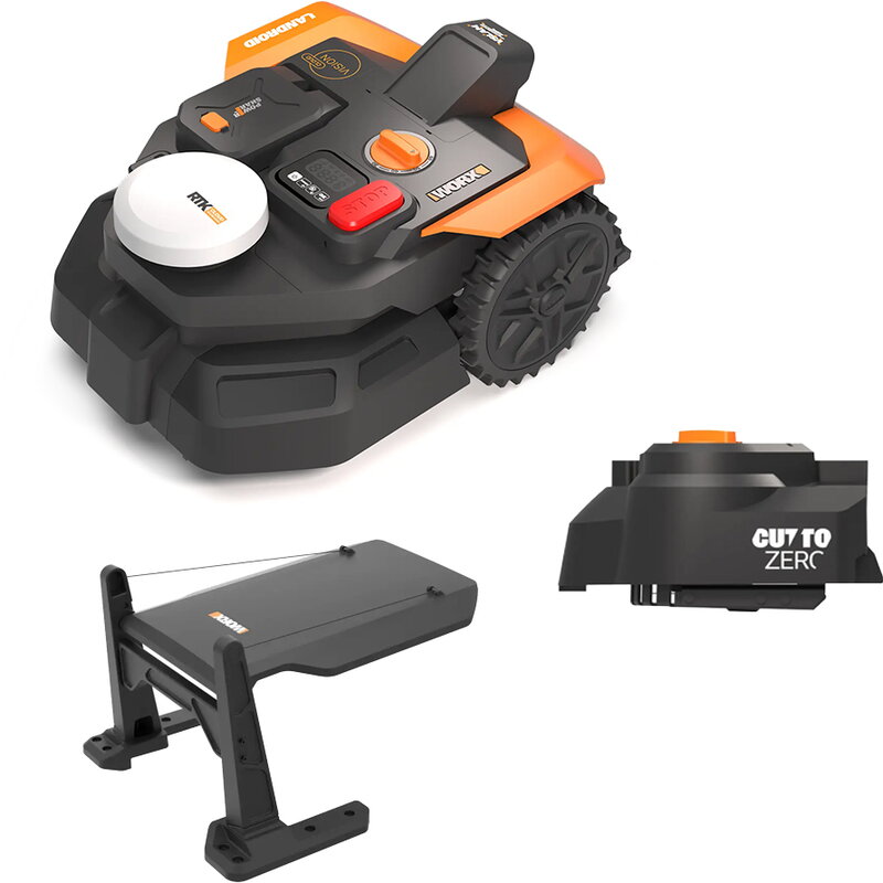 WORX Landroid Vision Cloud Robotgräsklippare 500m² + Garage + Kanttrimningskit