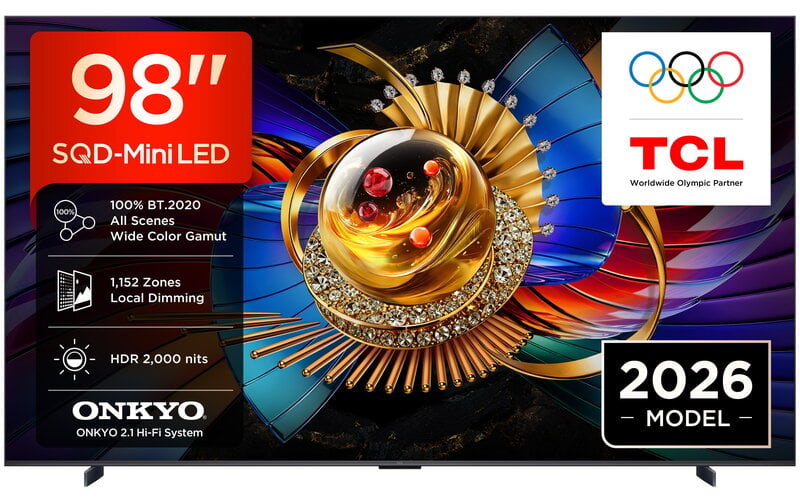 TCL 98" 98Q7D PRO / 4K / SQD-Mini LED / 144Hz / Google Tv