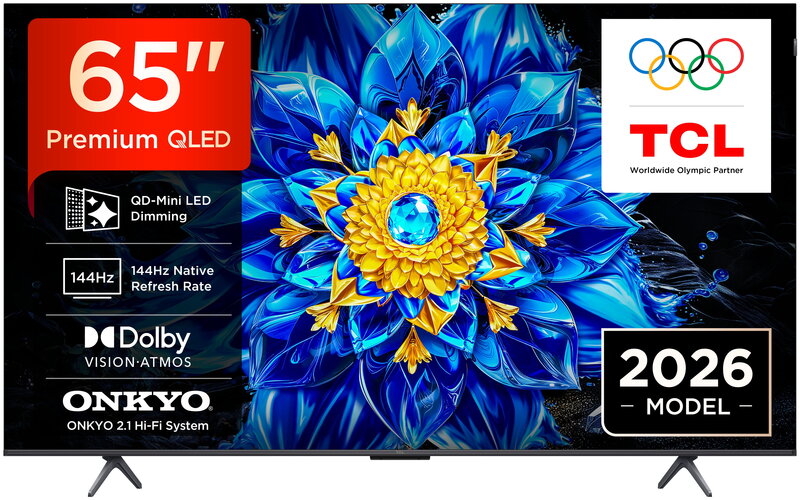 TCL 65" 65T8D / 4K / QD-Mini LED / 144Hz / Google Tv