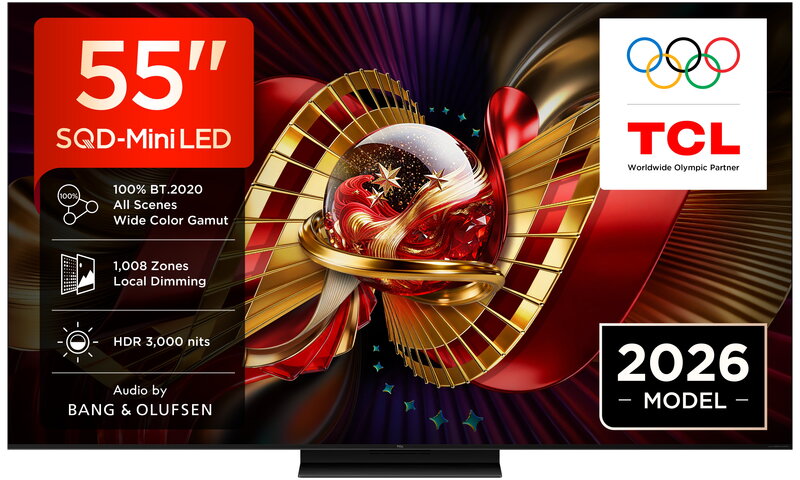 TCL 55" 55C8L / 4K / SQD-Mini LED / 144Hz / Google Tv